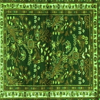 Ахгли Компанија Внатрешен Правоаголник Персиски Зелен Традиционален Простор Килими, 7'9'