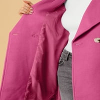 Уникатни поволни цени, женски шал -јака лапел, зимски палто со џебови