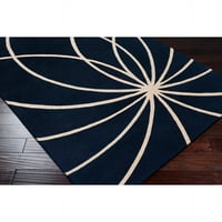 Уметнички ткајачи Оакура темно сина модерна 8 'тркалезна област килим