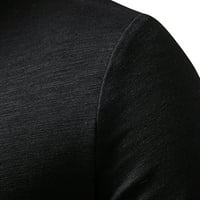 Simplmasygeni Клиренс Менс Блузи Лето Мажи Повик Солидна Тенок-вклопуваат Краток Ракав Круг Вратот Маица Блуза