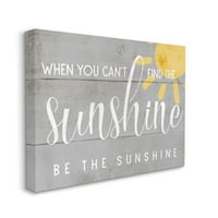Tupleple Industries биде фраза за позитивноста на сонцето шармантен дизајн на платно од платно од Дафне Полсели, 30 40