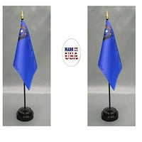 Произведено во САД. Невада 4x6 Минијатурни Биро И Табела Знамиња Вклучува Знаме Штандови & Невада Држава Мали Мини Стап Знамиња
