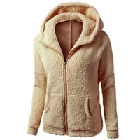 Stughtенски женски џемпер од џемпер зимско топло волна патент памук памук за надворешна облека