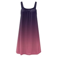 Базиреј Сонце фустани за жени Цветни Фустани Женски Халтер Модни Фустани Без Ракави Виолетова 2XL