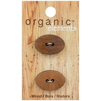 Органски елементи кафеави 1 мали копчиња од дрво