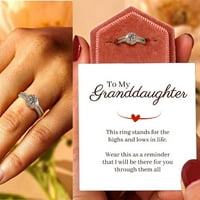 мњин свршенички прстен креативен тркалезен пакет циркон женски прстен подароци за жени сребро 8