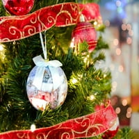 Божиќни украси за топка, приврзоци, распрскувана топка за украсување на новогодишна елка поставена за празнична декорација на