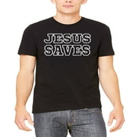 Машки Исус спасува црна маица x-large црна
