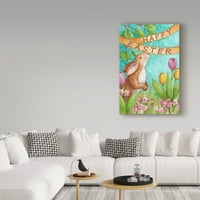 Трговска марка ликовна уметност „Среќен велигденски зајаче Нова„ платно уметност “од Мелинда Хипшер