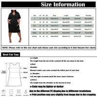 Женски Фустан Лето Плус Големина V Вратот Краток Ракав Коленото Џеб Секојдневен Фустан, Светло Сина, XL