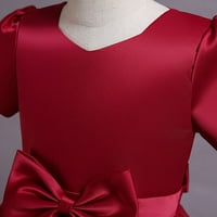 Летни Фустани Девојки Краток Ракав Полка Точки Мрежа Мода Скејт Фустан Црвена 5Ј-6Ј