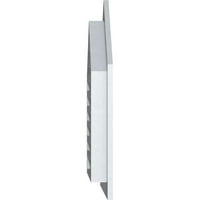 Ekena Millwork 12 W 34 H врв на врвот на теренот за проветрување: Функционален, PVC Gable Vent W 1 4 рамка за рамна трим