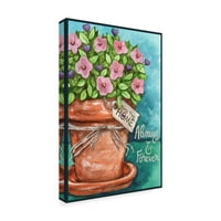 Трговска марка ликовна уметност „Цветни розови благослови овој дом“ платно уметност од Мелинда Хипшер