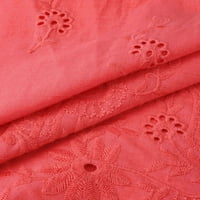 Жените Паѓаат Мода, Жени Блузи, Плус Големина Кратки Ракави V-Вратот Шупливи Солидна Обична Блуза Врвот Пуловер Врвови Кратки Ракави Блузи Кошули Лубеница Црвена XL